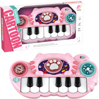 Pianinko Kotek Różowe Interaktywne Dla Dzieci Zabawka Muzyczna Edukacyjna