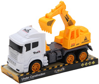 Auto budowlane z koparką zabawka dla dzieci realistyczne detale