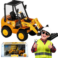 Wózek Widłowy Pojazd Budowlany z Ruchomymi Elementami Zabawka Dla Dzieci