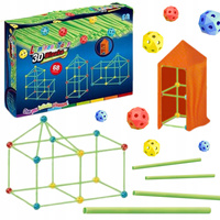 ŚWIECĄCY ZESTAW KONSTRUKCYJNY DO BUDOWANIA BAZY DOMKÓW SŁOMKI NAMIOT RURKI