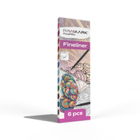 Cienkopisy Finliner Rawmark 6 kolorów