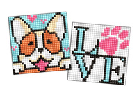 Diamentowa mozaika na naklejce IDEYKA 9x9 cm kids Uroczy Mały Piesek