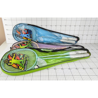 Zestaw Do GRY w Badmintona Rekreacyjny Dla Dzieci Metalowe Rakietki + Lotka