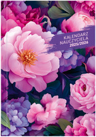 Kalendarz nauczyciela 2025/2026 B6T PCV bezbarwny KWIATY