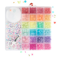 ZESTAW KORALIKÓW DO WYROBU BIŻUTERII Z AKCESORIAMI, "LENA" MIX WZORÓW, OK 979 SZT