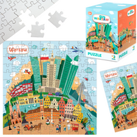 Puzzle "Miasta: Warszawa" 120 Elementów Układanka Kolorowa Polska Warszawa