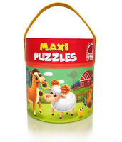 Gra Edukacyjna Maxi Puzzle 2w1 Farma Obrazki Układanka Roter Kafer 60 Elem