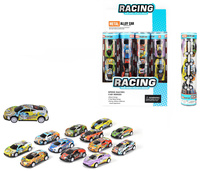 Metalowe auta 6 sztuk zestaw pojazdy dla dzieci zabawka kolekcjonerska