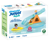 Playmobil JUNIOR AQUA Pływająca wyspa ze zjeżdżalnią 71687