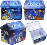 Skarbonka Domek Astronauta Kosmos Dla Dzieci Z Kłódką Edukacyjna