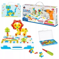 KLOCKI KONSTRUKCYJNE KREATYWNE +WKRĘTARKA 237E 3D