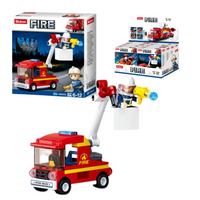 Klocki Sluban straż pożarna 82 el mały wóz figurka kosz zabawka dzieci