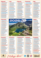Kalendarz 2026 listkowy KLB4 1szt.mix
