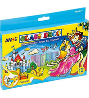 Farby witrażowe AMOS GD10P12R 10,5ml x12 kolorów