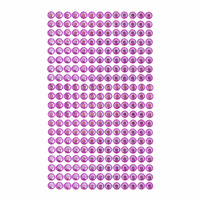 KRYSZTAŁKI SAMOPRZYLEPNE 6MM,260 SZT. PINK