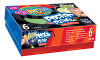 Colorino kids farby plakatowe 20 ml 6 kolorów świecące w ciemności