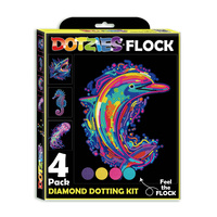 DIAMOND DOTZ ADULTS FLOCKED NEON SEA LIFE