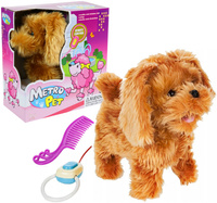 PIESEK CHODZĄCY INTERAKTYWNY NA SMYCZY PIES CHODZI SZCZEKA PETS MASKOTKA