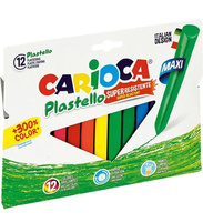 Kredki świecowe Jumbo plastello Carioca12 kolorów 42671