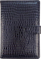 Kalendarz 2026 A5 tygodniowy z zapięciem krokodyl granatowy