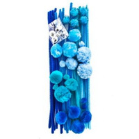 ZESTAW KREATYWNY STARTOWY - NIEBIESKI, 80 SZT.