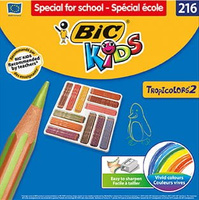 Kredki ołówkowe BIC Kids Tropicolors Zestaw 216 sztuk