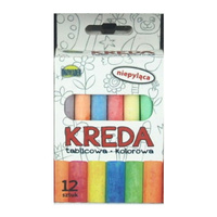 Kreda tablicowa kolorowa 12 sztuk zestaw do rysowania na tablicy