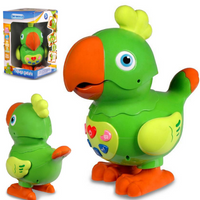 DUŻA INTERAKTYWNA PAPUGA GADUŁA ŚPIEWA LED GODZI