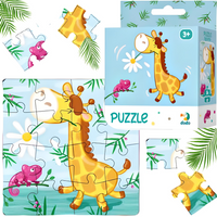 Puzzle Motyw Żyrafy 16 Elementów Układanka Dla Dzieci Urokliwa Żyrafa