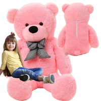 Miś Gigant 180cm Zabawka Przytulanka Pluszak Miś Kokardka Jasnoróżowy