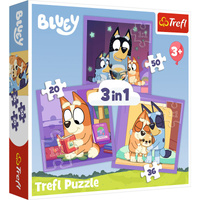 Puzzle 3w1 Poznaj Bluey 34895