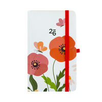 Kalendarz 2026 kieszonkowy tygodniowy czerwone Maki