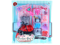 ZESTAW UBRAŃ I AKCESORIÓW DLA LALEK SUKIENKI BUTY MODNE DODATKI