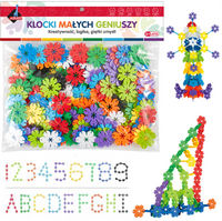 KLOCKI MAŁYCH GENIUSZY KONSTRUKCYJNE KWIATKI 140EL