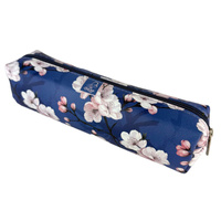 Piórnik szkolny młodzieżowy prostokąt kostka Kwiaty Wiśni