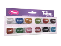 TYTOO BROKATOWE TATUAŻE ZESTAW 12 KOLORÓW