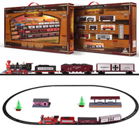 ZESTAW DUŻA KOLEJKA POCIĄG NA BATERIE 24EL ŚWIATŁO