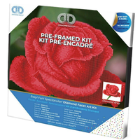 Zestaw do haftu diamentowego Dante Czerwona róża 33 x 33 cm