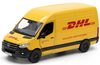 MERCEDES SPRINTER DHL 1:48 METALOWY MODEL DOSTAWCZY AUTKO KOLEKCJONERSKIE