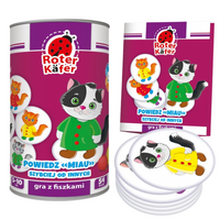 Gra Edukacyjna "Powiedz MIAU szybciej niż inni" Z Fiszkami Kotki Zestaw