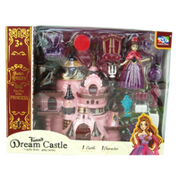 Zamek dla lalek z figurkami i meblami kreatywna zabawa dla dzieci