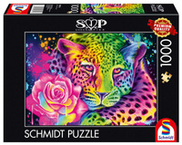 Puzzle 1000 PQ Sheena Pike Kolorowy lampart 112322