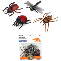 ZESTAW FIGUREK OWADY PAJĄK FIGURKA INSEKTY ZWIERZĘTA FIGURKI ROBAKI 4 SZTUK