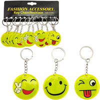 BRELOK BRELOCZEK DO KLUCZY TOREBKI EMOTKA EMOTKI ODBLASK Zawieszka 12szt