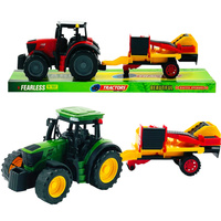 Traktor z maszyną rolniczą zabawka dla dzieci realistyczny model