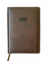 Kalendarz 2026 A5 LUX tygodniowy brązowy V3 K-A5T L