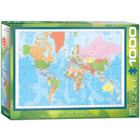 Puzzle 1000 Modern Map of the World 6000-1271