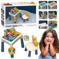 Stolik Wodny Edukacyjny Krzesełko Klocki Piaskownica Zabawka Kreatywna