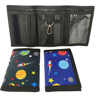 Portfel chłopięcy na rzep rozkładany dziecięcy portfelik Kosmos Lekki