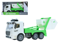 AUTO ŚMIECIARKA Z KONTENEREM DLA DZIECI ŚWIATŁO DŹWIĘK 34CM